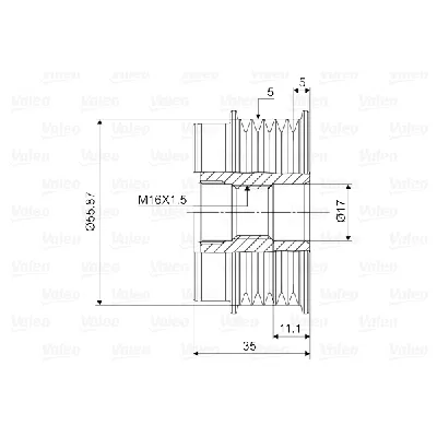 Jednosmerna spojnica alternatora VALEO VAL588008 IC-D1E96F