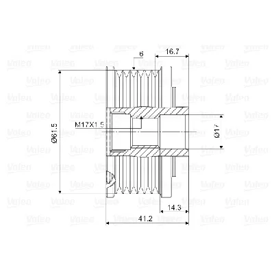 Jednosmerna spojnica alternatora VALEO VAL588009 IC-D1E970
