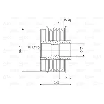 Jednosmerna spojnica alternatora VALEO VAL588010 IC-D1E971