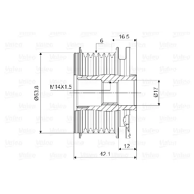 Jednosmerna spojnica alternatora VALEO VAL588011 IC-D1E972