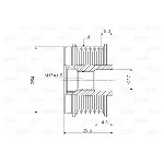Jednosmerna spojnica alternatora VALEO VAL588012 IC-D1E973