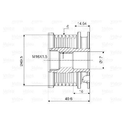 Jednosmerna spojnica alternatora VALEO VAL588014 IC-D1E975
