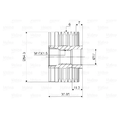 Jednosmerna spojnica alternatora VALEO VAL588017 IC-D1E978