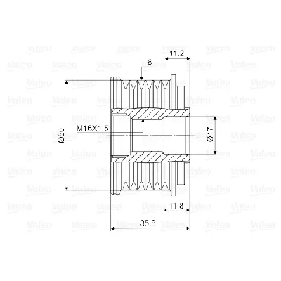 Jednosmerna spojnica alternatora VALEO VAL588019 IC-D1E97A