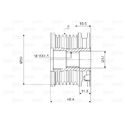 Jednosmerna spojnica alternatora VALEO VAL588020 IC-D1E97B
