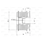 Jednosmerna spojnica alternatora VALEO VAL588024 IC-D1E97F