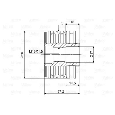 Jednosmerna spojnica alternatora VALEO VAL588025 IC-D1E980