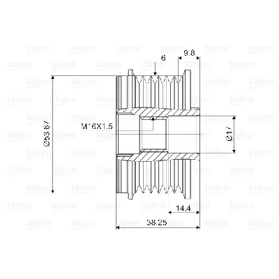 Jednosmerna spojnica alternatora VALEO VAL588028 IC-D1E983