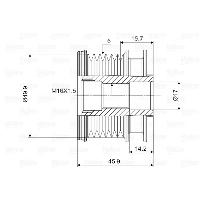 Jednosmerna spojnica alternatora VALEO VAL588031 IC-D1E986