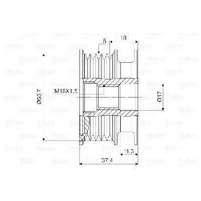 Jednosmerna spojnica alternatora VALEO VAL588035 IC-D1E98A