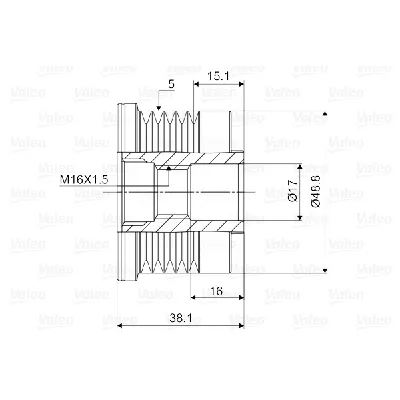 Jednosmerna spojnica alternatora VALEO VAL588038 IC-D1E922