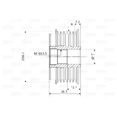 Jednosmerna spojnica alternatora VALEO VAL588042 IC-D1E926