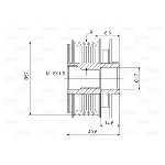 Jednosmerna spojnica alternatora VALEO VAL588043 IC-D1E927