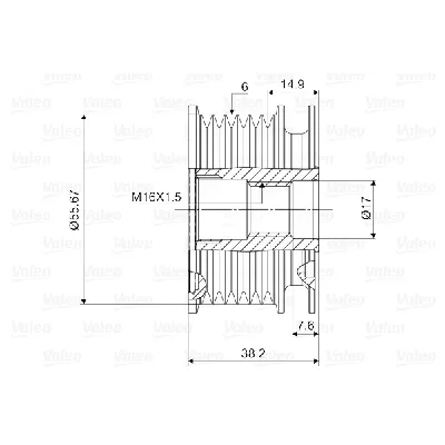 Jednosmerna spojnica alternatora VALEO VAL588044 IC-D1E928