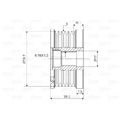 Jednosmerna spojnica alternatora VALEO VAL588046 IC-D1E92A