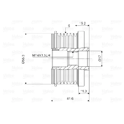 Jednosmerna spojnica alternatora VALEO VAL588047 IC-D1E92B