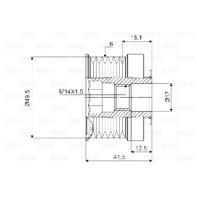 Jednosmerna spojnica alternatora VALEO VAL588054 IC-D1E932