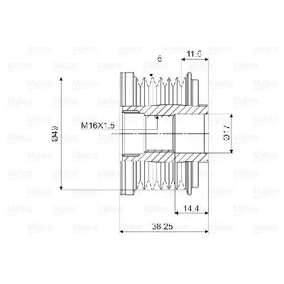 Jednosmerna spojnica alternatora VALEO VAL588055 IC-D1E933