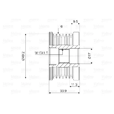 Jednosmerna spojnica alternatora VALEO VAL588056 IC-D1E934
