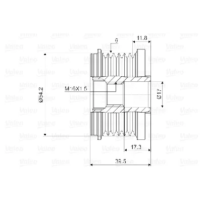 Jednosmerna spojnica alternatora VALEO VAL588062 IC-D1E93A