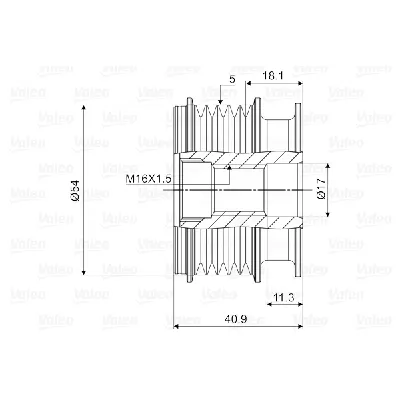 Jednosmerna spojnica alternatora VALEO VAL588064 IC-D1E93C