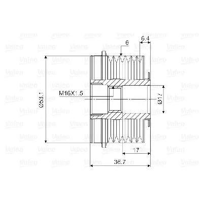 Jednosmerna spojnica alternatora VALEO VAL588065 IC-D1E93D