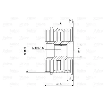 Jednosmerna spojnica alternatora VALEO VAL588068 IC-D1E940