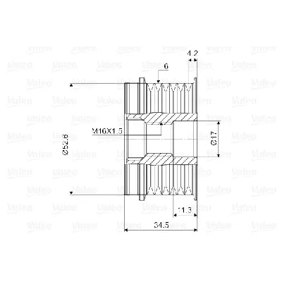 Jednosmerna spojnica alternatora VALEO VAL588074 IC-D1E946