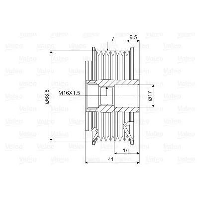 Jednosmerna spojnica alternatora VALEO VAL588075 IC-D1E947