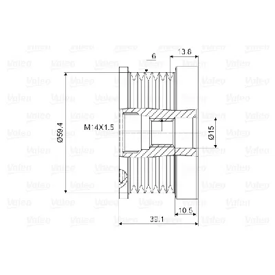 Jednosmerna spojnica alternatora VALEO VAL588076 IC-D1E948