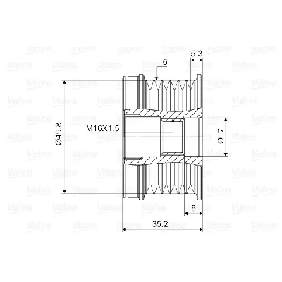 Jednosmerna spojnica alternatora VALEO VAL588078 IC-D1E94A