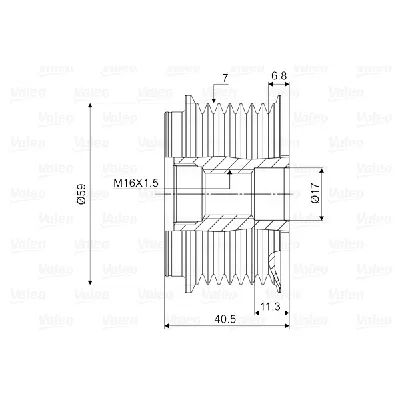 Jednosmerna spojnica alternatora VALEO VAL588079 IC-D1E94B