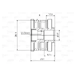 Jednosmerna spojnica alternatora VALEO VAL588081 IC-D1E94D