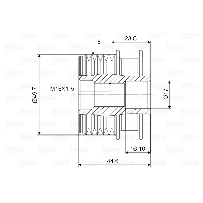 Jednosmerna spojnica alternatora VALEO VAL588085 IC-D1E951