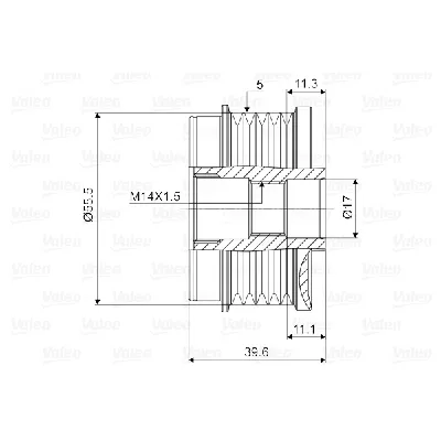 Jednosmerna spojnica alternatora VALEO VAL588086 IC-D1E952