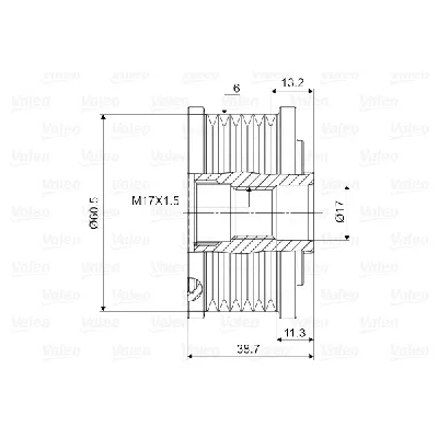 Jednosmerna spojnica alternatora VALEO VAL588089 IC-D1E955