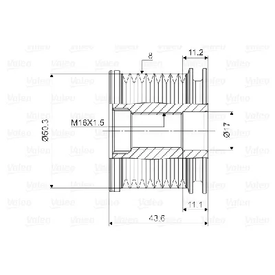 Jednosmerna spojnica alternatora VALEO VAL588090 IC-D1E956