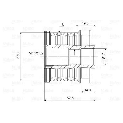 Jednosmerna spojnica alternatora VALEO VAL588093 IC-D1E959