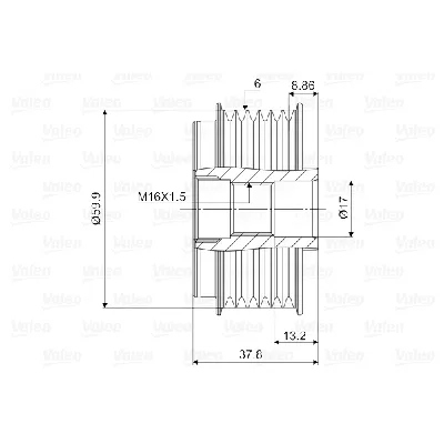 Jednosmerna spojnica alternatora VALEO VAL588094 IC-D1E95A