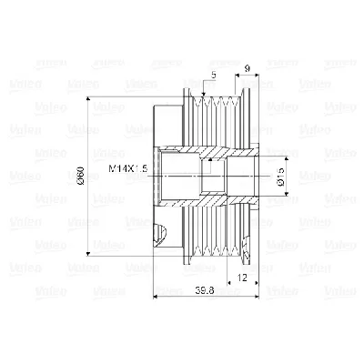 Jednosmerna spojnica alternatora VALEO VAL588097 IC-D1E95D