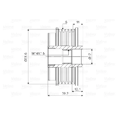 Jednosmerna spojnica alternatora VALEO VAL588098 IC-D1E95E