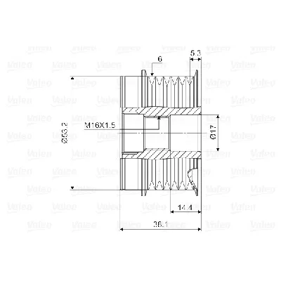 Jednosmerna spojnica alternatora VALEO VAL588106 IC-D1E966