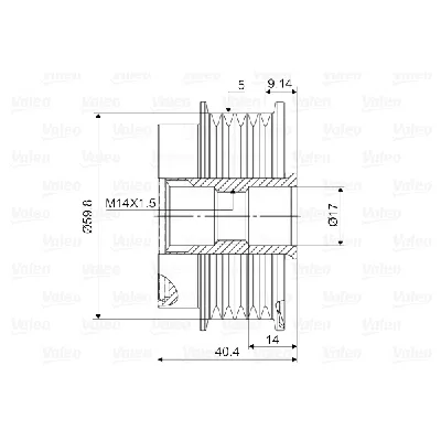 Jednosmerna spojnica alternatora VALEO VAL588115 IC-D7B7A2