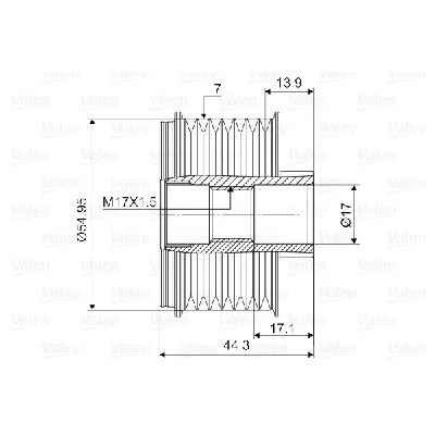 Jednosmerna spojnica alternatora VALEO VAL588133 IC-DE3BCD