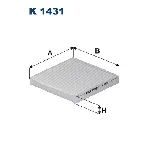 Komplet filtera, vazduh unutrašnjeg prostora FILTRON K 1431 IC-G0PHDN