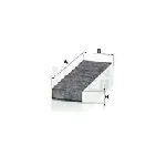 Komplet filtera, vazduh unutrašnjeg prostora MANN FILTER CUK 26 025-2 IC-G0NN90
