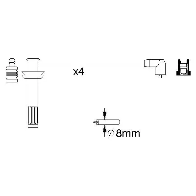 Komplet kablova za paljenje BOSCH 0 986 356 709 IC-502698