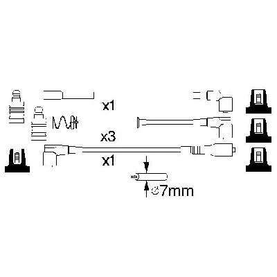 Komplet kablova za paljenje BOSCH 0 986 356 747 IC-502732