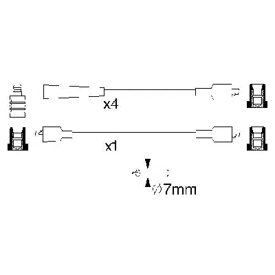 Komplet kablova za paljenje BOSCH 0 986 356 828 IC-502789