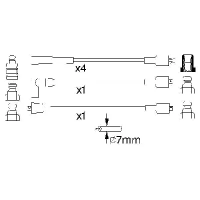 Komplet kablova za paljenje BOSCH 0 986 356 834 IC-9E517D